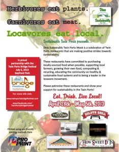 Dine Sustainably Twin Ports! 
